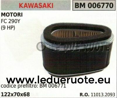110132093 FILTRO ARIA MOTORE KAWASAKI FC290Y FC 290 Y 9 HP 122x70x68