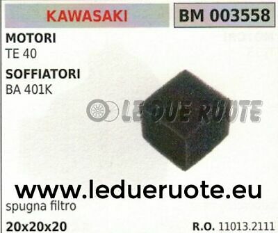 11013211 SPUGNA FILTRO ARIA MOTORE KAWASAKI TE 40 SOFFIATORE BA401K 20x20x20