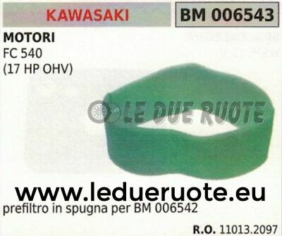 110132097 SPUGNA PER FILTRO ARIA MOTORE KAWASAKI FC 540 17 HP OHV190x82x82