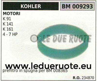 234870 SPUGNA FILTRO ARIA MOTORE KOHLER k 91 141 161 4- 7 HP CV