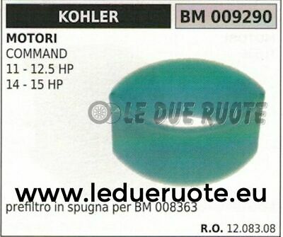 1208308 SPUGNA PER FILTRO ARIA MOTORE KOHLER COMMAND 11 12.5 14 15 HP CV