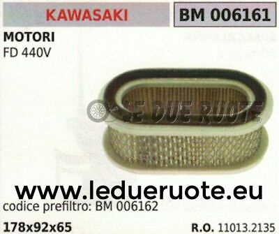 110132135 FILTRO ARIA COMPLETO MOTORE KAWASAKI FD440V FD440 178x92x65