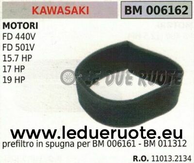 110132134 SPUGNA X FILTRO ARIA MOTORE KAWASAKI FD440V FD440 FD 440 V 178x92x65