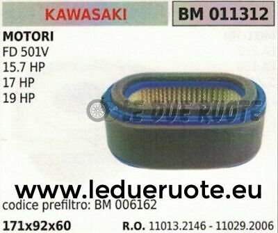 110132146 FILTRO ARIA MOTORE KAWASAKI FD 501V 171x92x60 15.7hp 17hp 19hp