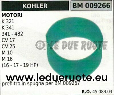 4508303 SPUGNA X FILTRO ARIA MOTORE KOHLER M10 M16K321 K341 K482 CV17 CV25 Ø 155