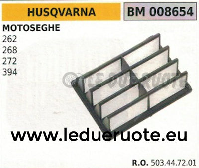 503447201 FILTRO ARIA COMPLETO MOTOSEGA HUSQVARNA 262 268 272 394