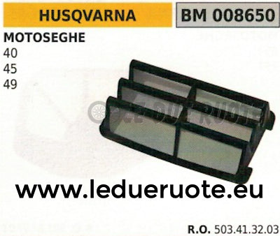 503413203 FILTRO ARIA COMPLETO MOTOSEGA HUSQVARNA 40 45 49