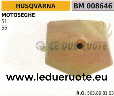503898103 FILTRO ARIA COMPLETO MOTOSEGA HUSQVARNA 51 55