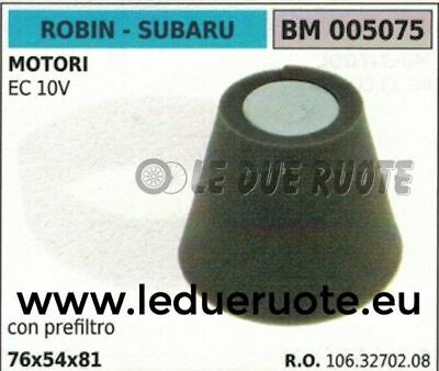 1063270208 FILTRO ARIA COMPLETO MOTORE ROBIN SUBAR EC 10V 76x54x81