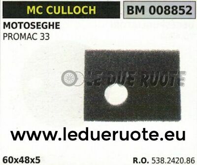 538242086 FILTRO ARIA MOTOSEGA McCULLOCH PROMAC 33 PRO MAC 60x48x5
