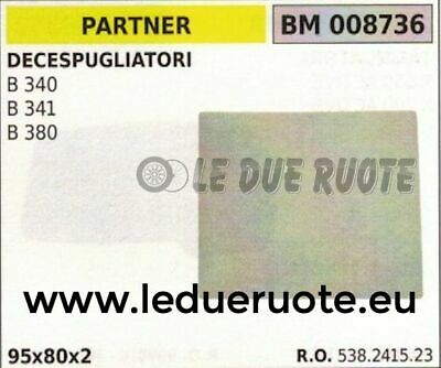 538241523 FILTRO ARIA DECESPUGLIATORE PARTNER B 340 341 380 95x80x2