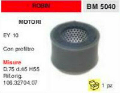106.32704.07 FILTRO ARIA MOTORE ROBIN EY 10 Ø 75 ø 45 h 55 con spugna prefiltro
