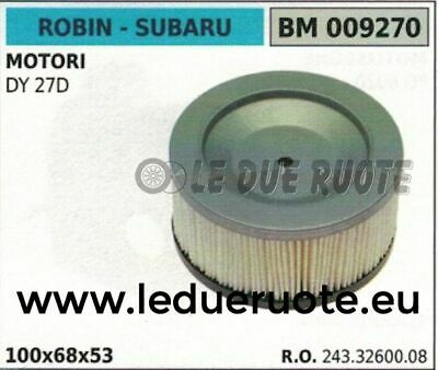 2433260008 FILTRO ARIA COMPLETO MOTORE ROBIN SUBAR DY 27D 100x68x53
