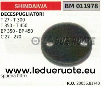 2005681740 SPUGNA FILTRO ARIA DECESPUGLIATORE SHINDAIWA T27 T300 T350 T450 BP350