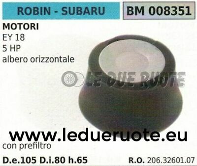 2063260107 FILTRO ARIA COMPLETO MOTORE SUBAR ROBIN EY 18 5HP 105x80x65