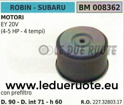 2273280317 FILTRO ARIA COMPLETO MOTORE SUBAR ROBIN EY 20V 4.5HP 4T 90x71x60