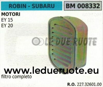 2273260100 FILTRO ARIA COMPLETO MOTORE ROBIN SUBAR EY15 EY20 EY 15 20