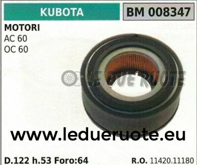 1142011180 FILTRO ARIA COMPLETO MOTORE KUBOTA AC OC 60 122x53x64