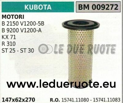 1574111080 FILTRO ARIA MOTORE KUBOTA 2150 (V1200-5B) 9200 ( V1200-A) 147x62x270