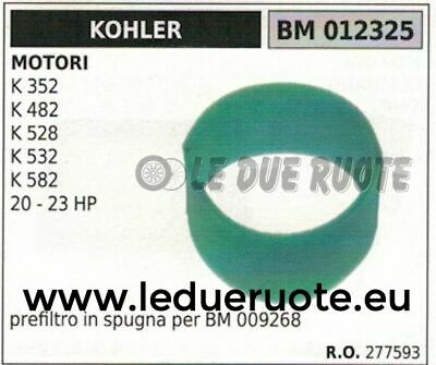 277593 SPUGNA FILTRO ARIA MOTORE KOHLER K 352 482 528 532 382 20 - 23 HP