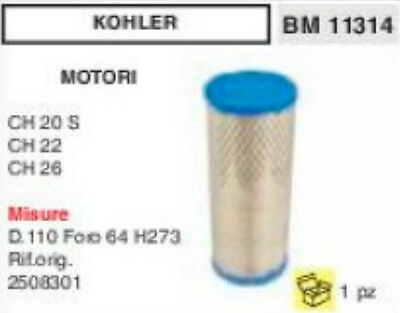 2508301 FILTRO ARIA MOTORE KOHLER CH20S CH22 CH26 CH 20 22 26 Ø 110 H 273