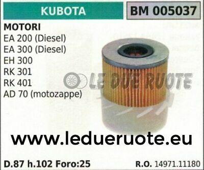 1497111180 FILTRO ARIA MOTORE KUBOTA DIESEL EA 200 300 MOTOZAPPA AD 70 87x102x25