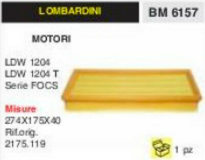 2175.1195 FILTRO ARIA MOTORE LOMBARDINI LDW1204 FOCS 274x175x40