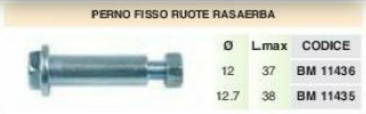 PERNO mozzo PER RUOTA ruote TOSAERBA rasaerba universale semovente e non