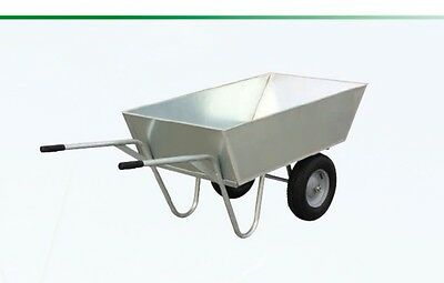 CARIOLA carriola 200 L IN ACCIAIO ZINCATO RUOTE PNEUMATICHE 123X70X30 MAOR ZB120