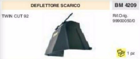 999000500 DEFLETTORE SCARICO TRATTORINO RASAERBA TWIN CUT 92 PROFESSIONALE