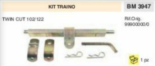 999000000 KIT TRAINO TRATTORINO RASAERBA TWIN CUT 102 122 PROFESSIONALE