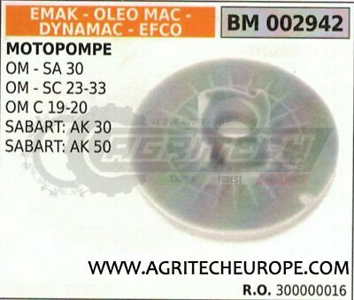 300000016 PULEGGIA AVVIAMENTO MOTOPOMPA OLEOMAC OM SA30 SC23 SC33 C19 C20