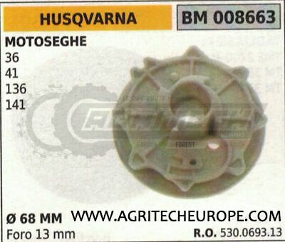 530069313 PULEGGIA AVVIAMENTO MOTOSEGA HUSQVARNA 36 41 136 141 Ø68