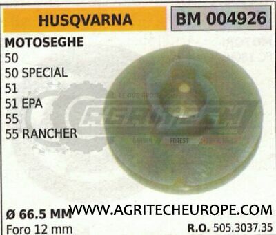 505303735 PULEGGIA AVVIAMENTO MOTOSEGA HUSQVARNA 50 50SPECIAL 51 51EPA Ø66.5