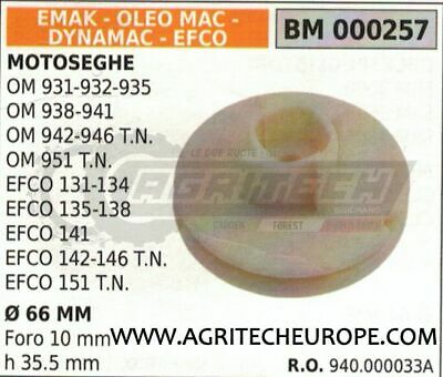 940000033 PULEGGIA AVVIAMENTO MOTOSEGA EMAK OLEOMAC 931 932 935 938 941 Ø66