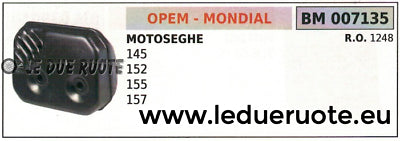 1248 MARMITTA SCARICO SILENZIATORE MOTOSEGA OPEM MONDIAL 145 152 155 157
