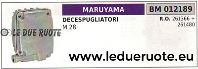 261366 + 261480 SCARICO MARMITTA SILENZIATORE DECESPUGLIATORE MARUYAMA M28 M 28