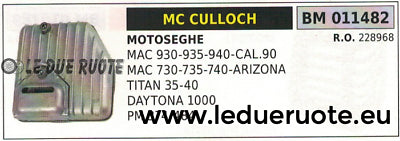 228969 MARMITTA SCARICO MOTOSEGA McCULLOCH MAC 930 935 940 730 735 740