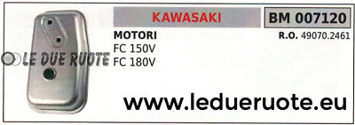 490702481 MARMITTA SCARICO SILENZIATORE MOTORE KAWASAKI FC 150V 180V