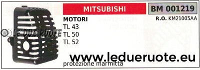 KM21005AA PROTEZIONE RIPARO SCARICO MARMITTA MITSUBISHI MOTORE TL 43 50 52
