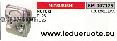 KM01033AA MARMITTA SCARICO TAGLIASIEPE TOSASIEPI MITSUBISHI MOTORE TL23 TL26
