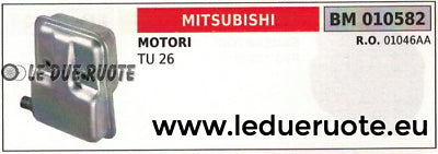01046AA MARMITTA SCARICO SILENZIATORE MOTORE MITSUBISHI TU26 TU 26