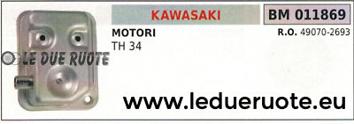 490702693 MARMITTA SCARICO SILENZIATORE ESPANSIONE MOTORE KAWASAKI TH34 TH 34