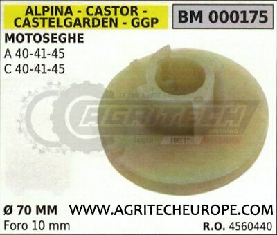 4560440 PULEGGIA AVVIAMENTO messa in moto MOTOSEGA ALPINA CASTOR 40 41 45 Ø70