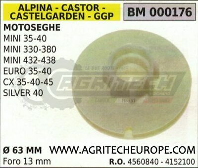 4560840 PULEGGIA AVVIAMENTO MOTOSEGA ALPINA CASTOR MINI 35 40 330 380 432 438