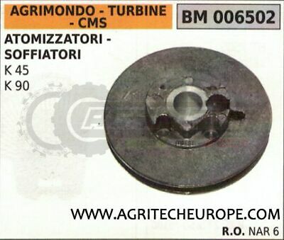 NAR6 PULEGGIA AVVIAMENTO ATOMIZZATORE SOFFIATORE AGRIMONDO TURBINE CMS K 45 90