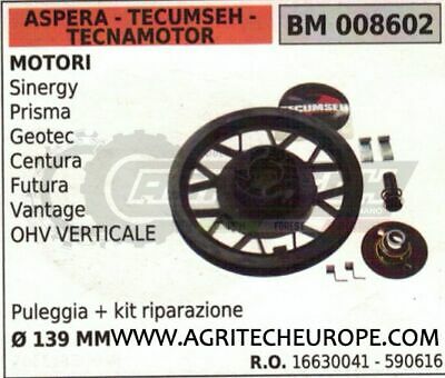 16630041 PULEGGIA AVVIAMENTO COMPLETA ASPERA TECUMSEH TECNAMOTOR SINERGY PRISMA