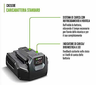 CARICA BATTERIA STANDARD PER BATTERIE EGO POWER 2 4 5 6 7,5 AH 56 V CH2100E