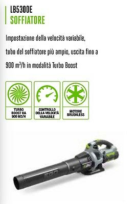 SOFFIATORE EGO A BATTERIA PROFESSIONALE MOTORE BRUSHLESS LB5300E 3 VELOCITA'