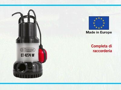 POMPA SOMMERSA acque chiare ELETTROPOMPA 800w 12mt ELPUMPS CT 4274 W drenaggio